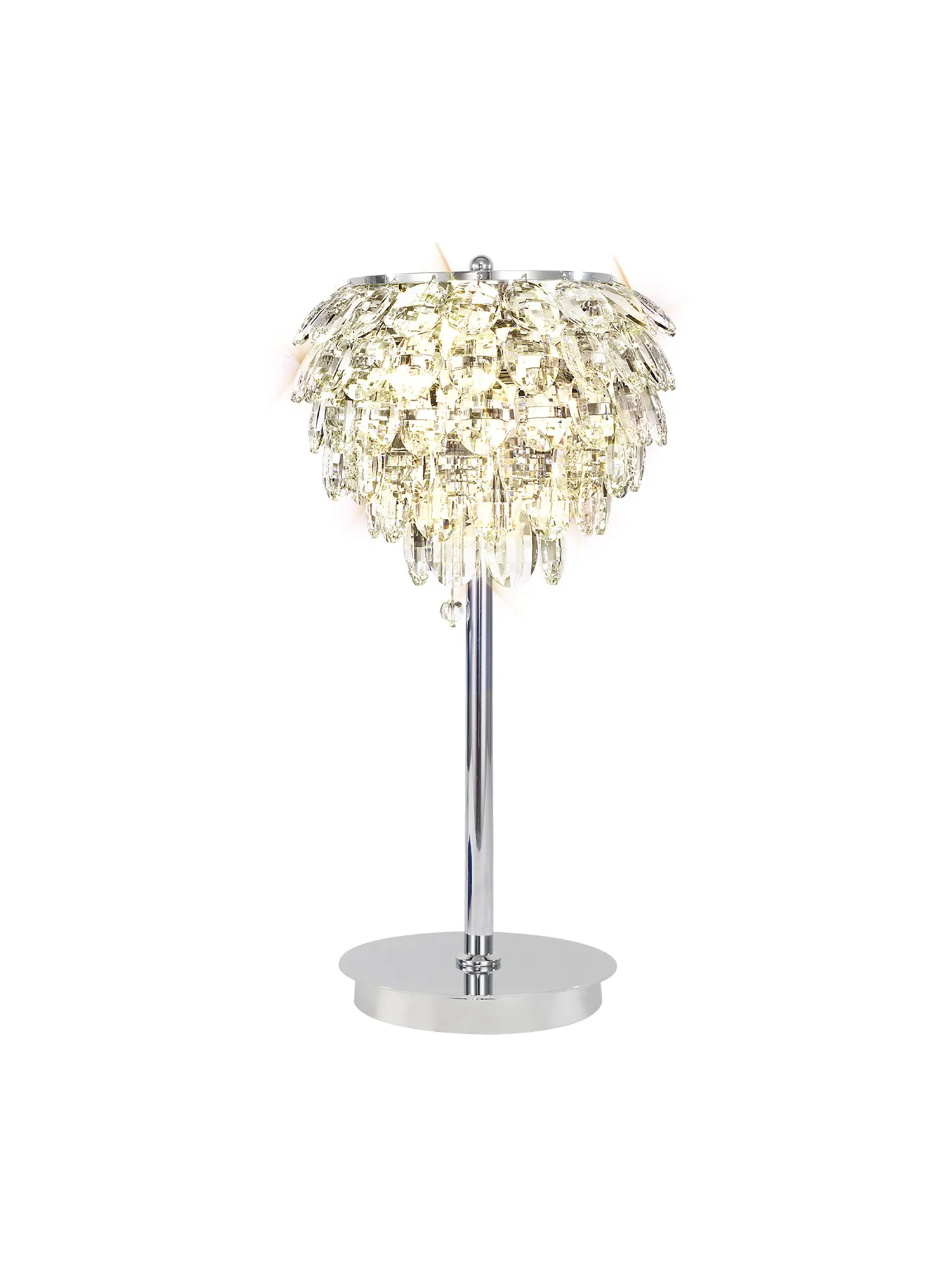 Coniston Polished Chrome Crystal Table Lamps Diyas Designer Table Lamps